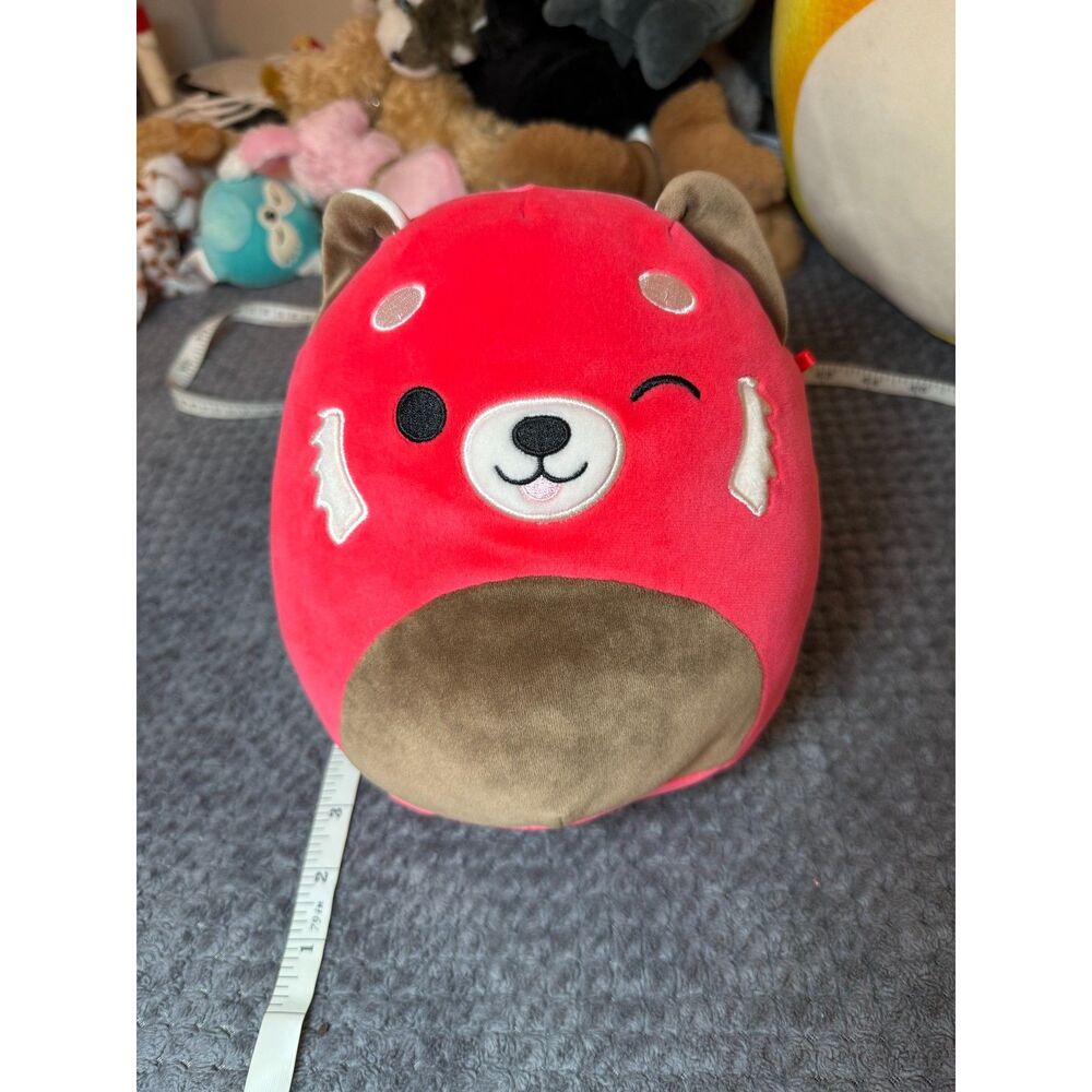 Squishmallows Cici Red Panda 8" Winking Plush Red Brown Kellytoy No Hang Tag
